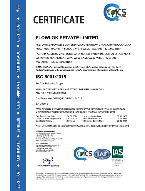 ISO Certificate
